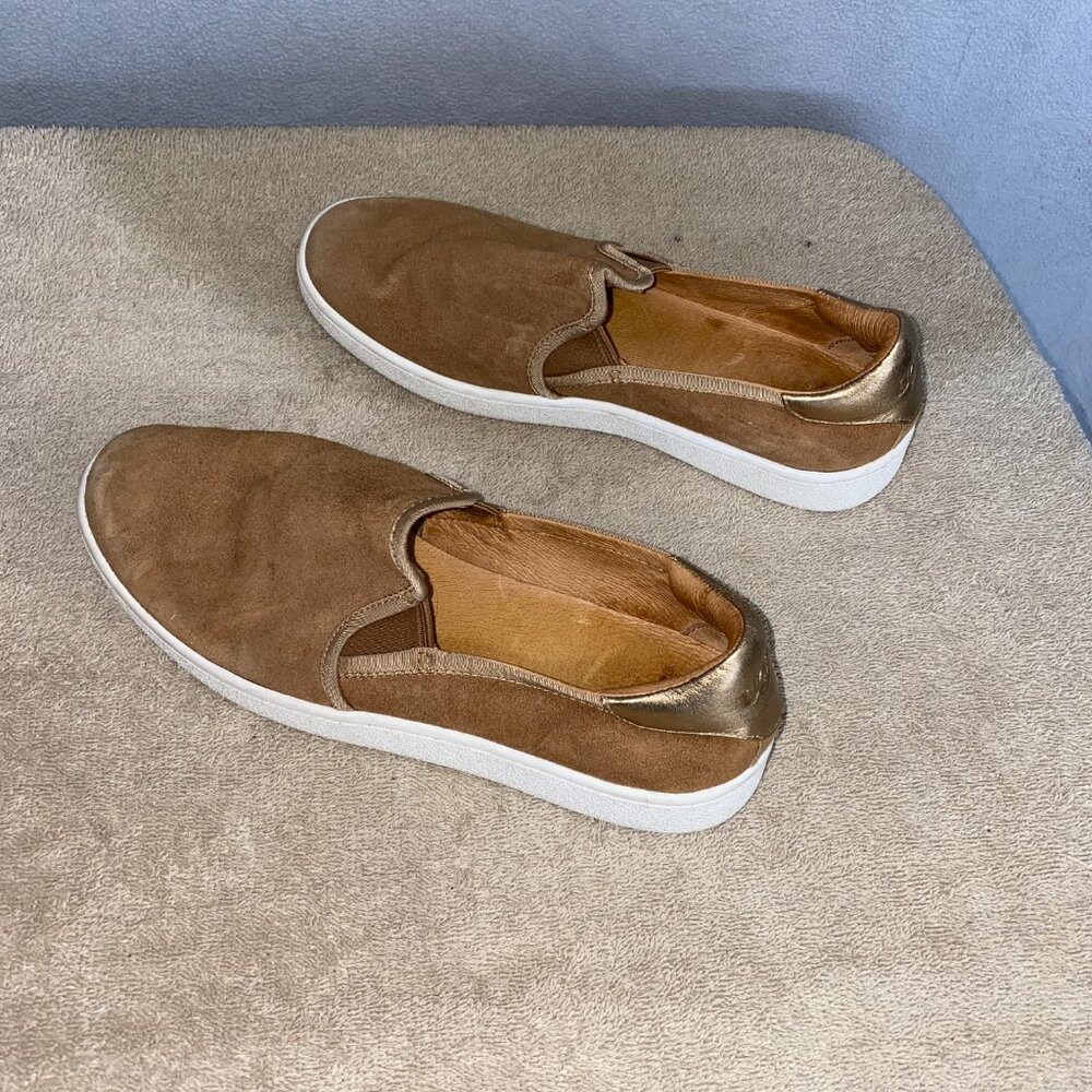 UGG Women’s Brown Suede Slip-On Sneakers Size 8 Casual Comfort Shoes - Picture 4 of 6